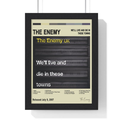 The Enemy (UK) - We'll Live and Die In These Towns Album Cover Poster - Poster Kingz - A5 (unframed) - Vintage - 