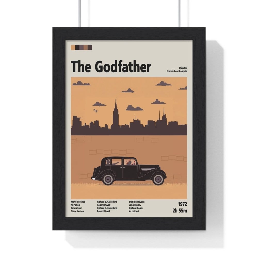 Framed The Godfather movie poster