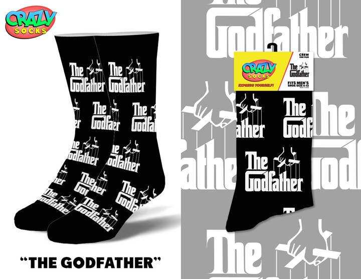 Framed The Godfather Socks - Official Movie Logo for Mafia Fans & Film Lovers poster