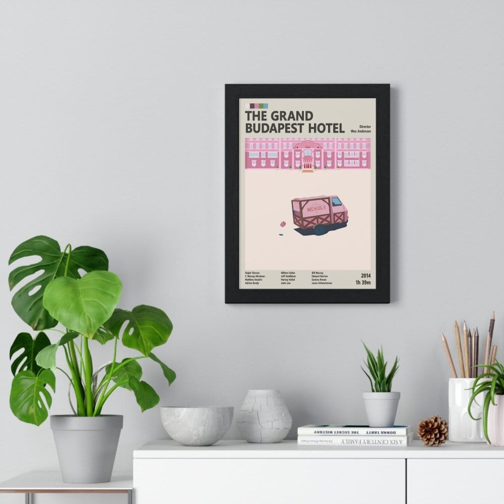 Framed The Grand Budapest Hotel movie poster wall display