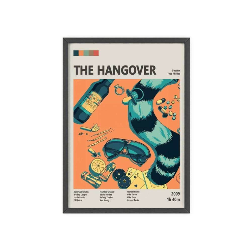 Framed The Hangover Art movie poster wall display