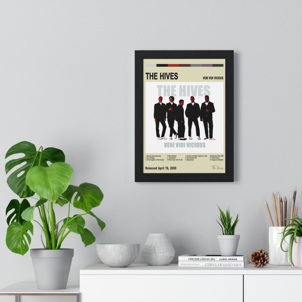 The Hives - Veni Vidi Vicious Album Cover Poster - Poster Kingz - A5 (unframed) - White - 