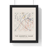 The Immortal Game Chess print framed in a black frame, ready to hang