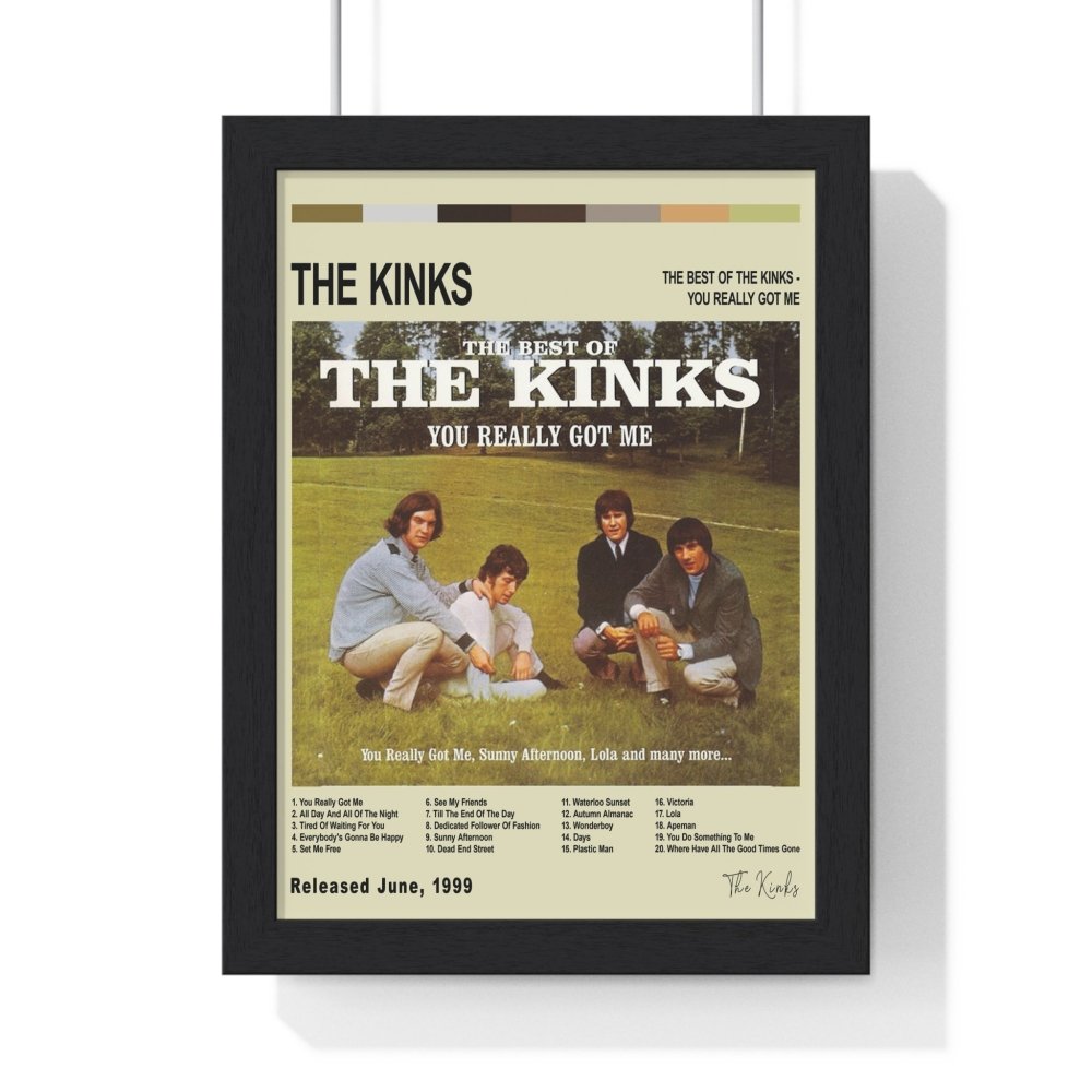 The Kinks - The Best Of The Kinks Album Cover Poster - Poster Kingz - A5 (unframed) - Vintage - 