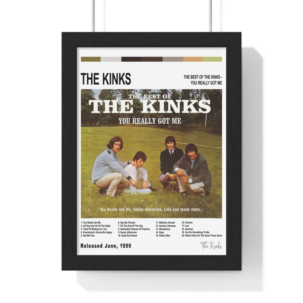 The Kinks - The Best Of The Kinks Album Cover Poster - Poster Kingz - A5 (unframed) - White - 