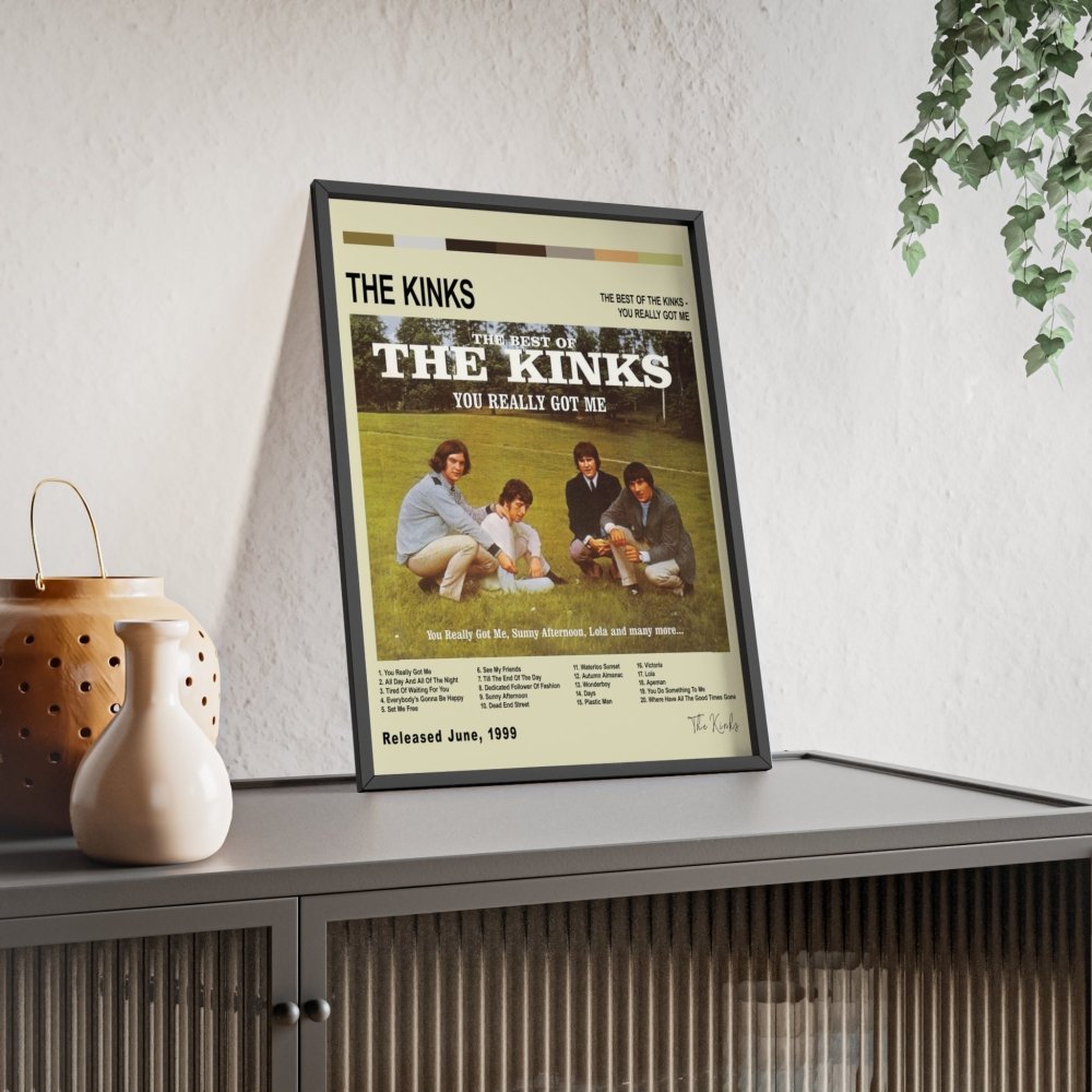 The Kinks - The Best Of The Kinks Album Cover Poster - Poster Kingz - A5 (unframed) - White - 