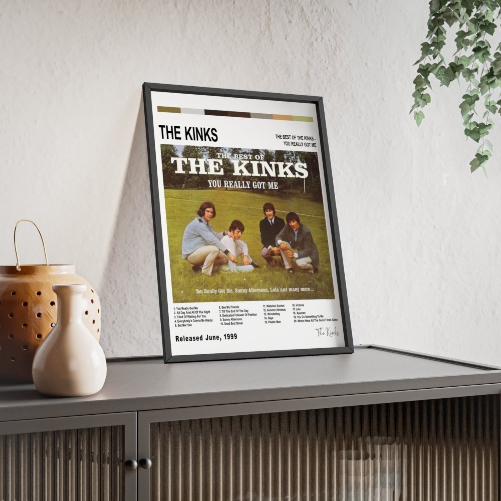 The Kinks - The Best Of The Kinks Album Cover Poster - Poster Kingz - A5 (unframed) - White - 