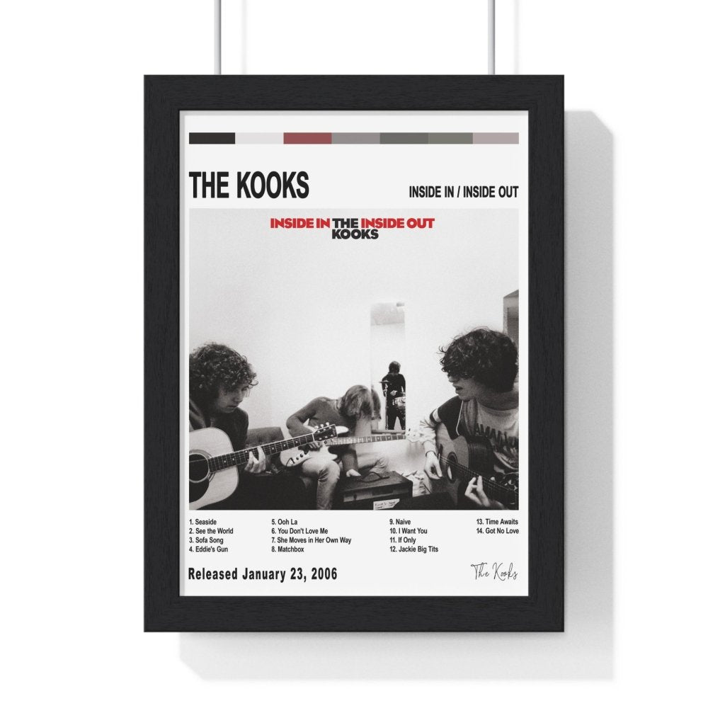 The Kooks - Inside In Inside Out Album Cover Poster - Poster Kingz - A5 (unframed) - White - 