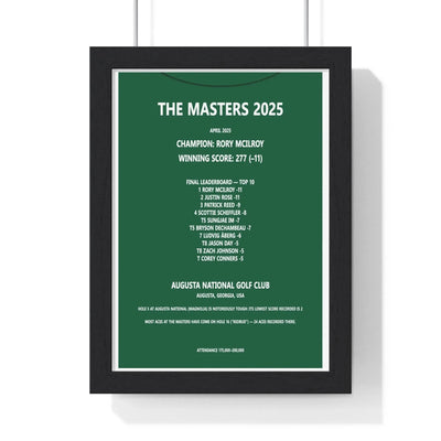 The Masters 2025 Rory McIlroy Augusta National Print - Poster Kingz - A5 (unframed) - White - 