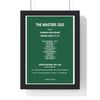 Example custom sporting events poster style showing a Masters golf wall art design