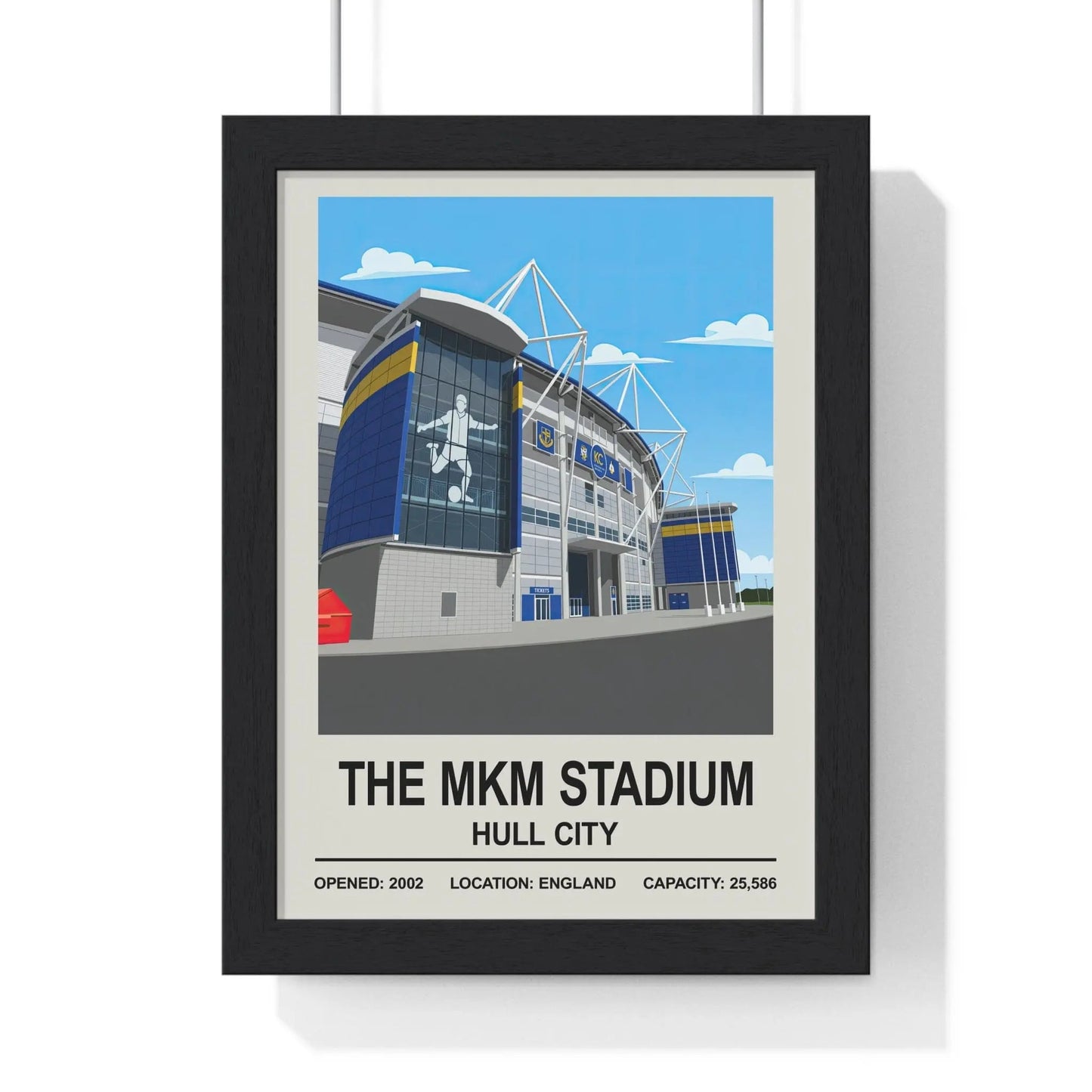 The MKM Stadium Hull City Print - Poster Kingz - A5 (unframed) 5.8 × 8.3 in - 