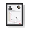 The Oche Darts print framed in a black frame, ready to hang