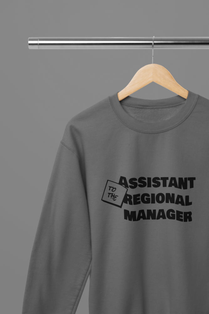 The Office Assistant To The Regional Manager TV Show T-Shirt/Sweatshirt - Poster Kingz - S - Grey - Sweatshirt