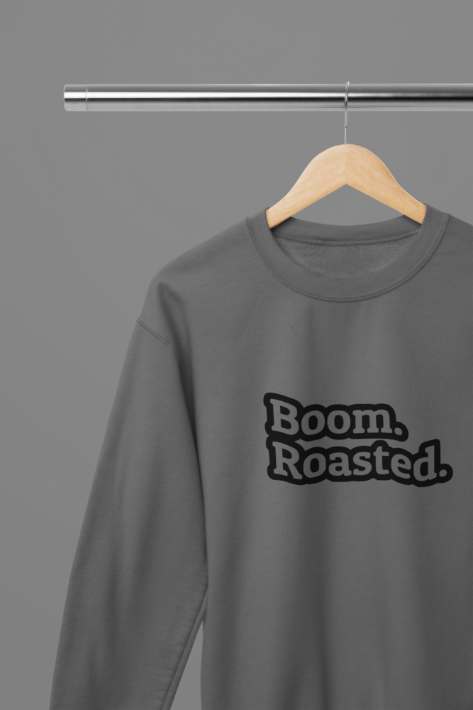 The Office Boom Roasted TV Show T-Shirt/Sweatshirt - Poster Kingz - S - Grey - Sweatshirt