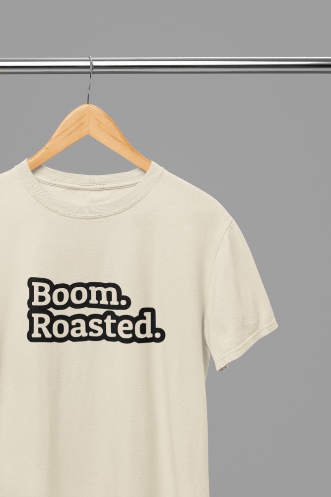 The Office Boom Roasted TV Show T-Shirt/Sweatshirt - Poster Kingz - S - Sand - T-Shirt