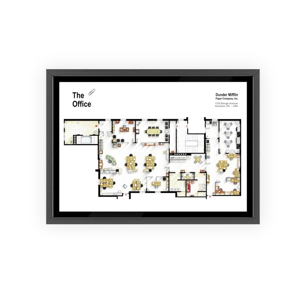 The Office Dunder Mifflin FloorPlan - Poster Kingz