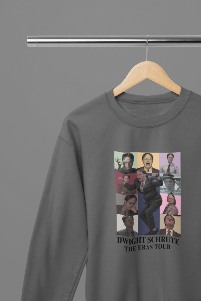 The Office Dwight Eras Tour TV Show T-Shirt/Sweatshirt - Poster Kingz - S - Grey - Sweatshirt