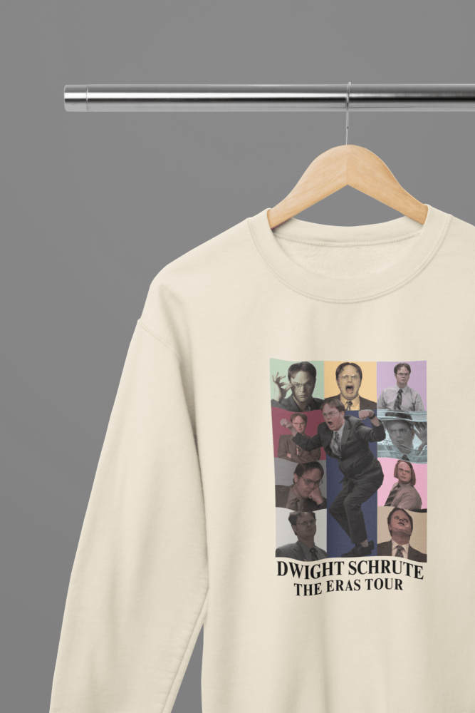 The Office Dwight Eras Tour TV Show T-Shirt/Sweatshirt - Poster Kingz - S - Sand - Sweatshirt