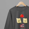 Grey t-shirt with The Office Michael Scott Lobe Yoy Long Tim /Sweatshirt close-up