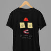 Black t-shirt with The Office Michael Scott Lobe Yoy Long Tim /Sweatshirt close-up