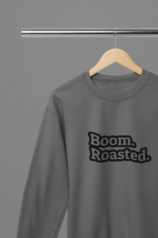 Grey t-shirt with The Office - Boom Roasted Shirt TV Show Apparel Sweatshirt