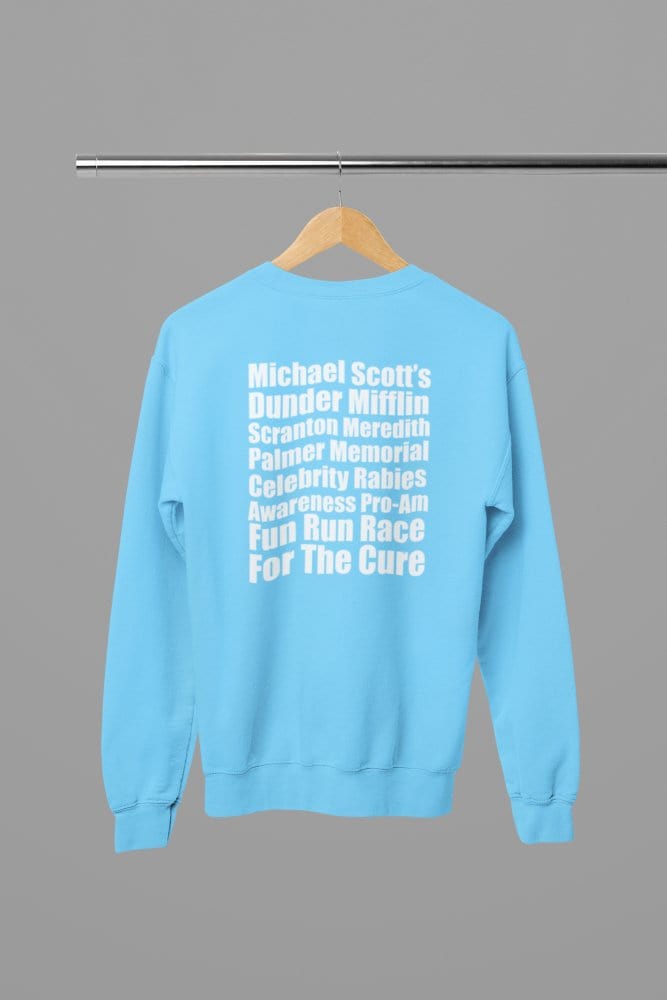 Light Blue t-shirt with The Office - Dunder Mifflin Rabies Awareness Shirt TV Show Apparel