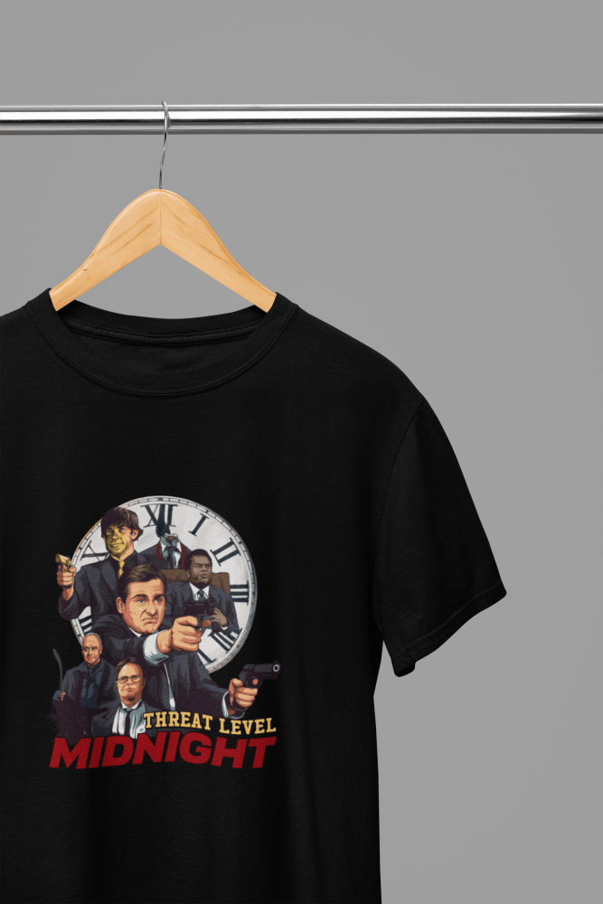 The Office Threat Level Midnight TV Show T-Shirt/Sweatshirt - Poster Kingz - S - Black - T-Shirt