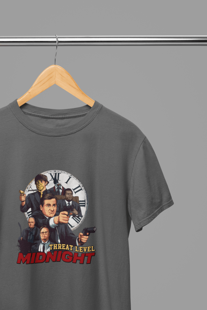 The Office Threat Level Midnight TV Show T-Shirt/Sweatshirt - Poster Kingz - S - Grey - T-Shirt