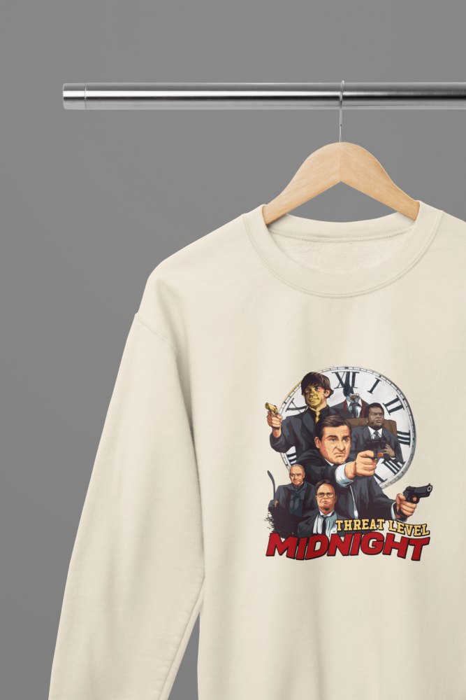 The Office Threat Level Midnight TV Show T-Shirt/Sweatshirt - Poster Kingz - S - Sand - Sweatshirt