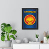 The Offspring Conspiracy of One Maxi Poster framed on a living room wall above a sideboard