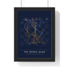 The Opera Game Chess print framed in a black frame, ready to hang