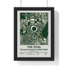 The Oval map print framed in a black frame, ready to hang