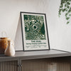 The Oval map print framed and leaning on a sideboard