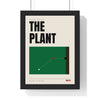 The Plant Snooker print framed in a black frame, ready to hang