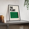 The Plant Snooker print framed and leaning on a sideboard