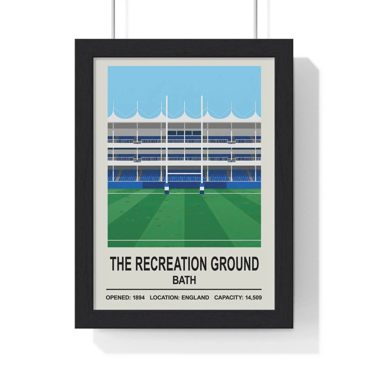 The Recreation Ground Bath Stadium Print - Poster Kingz - A5 (unframed) 5.8 × 8.3 in - 