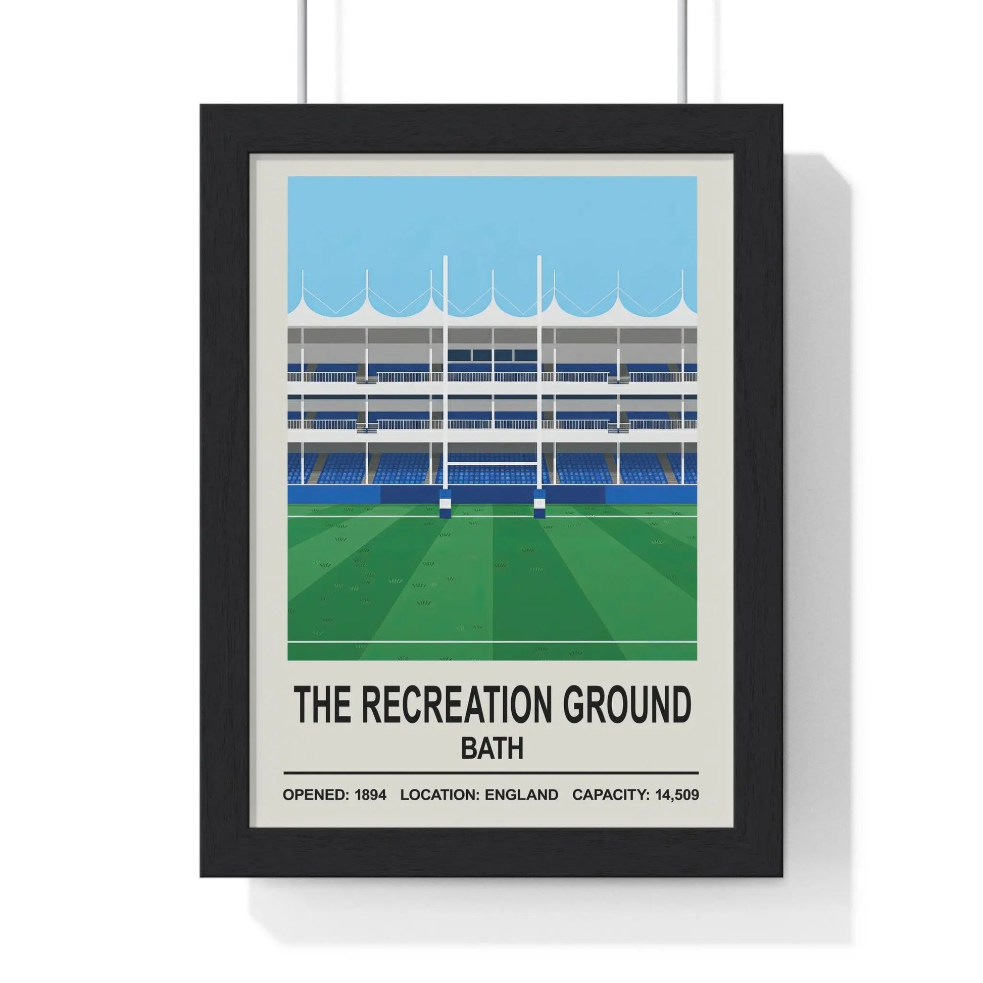 The Recreation Ground Bath Stadium Print - Poster Kingz - A5 (unframed) 5.8 × 8.3 in - 