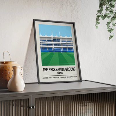 Framed The Recreation Ground Bath Stadium poster