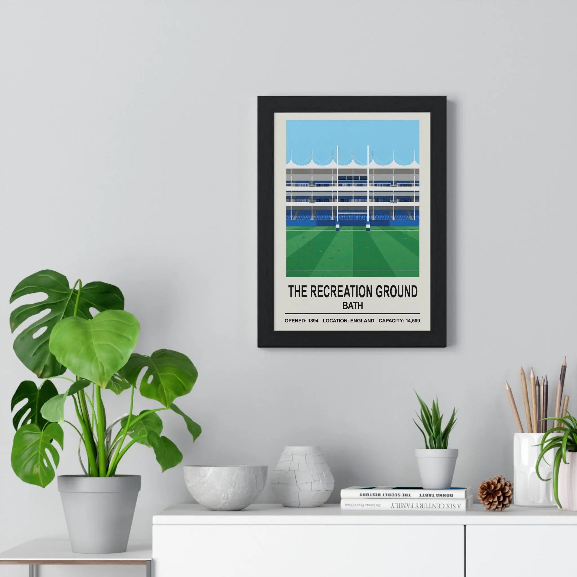 The Recreation Ground Bath Stadium Print - Poster Kingz - A5 (unframed) 5.8 × 8.3 in - 