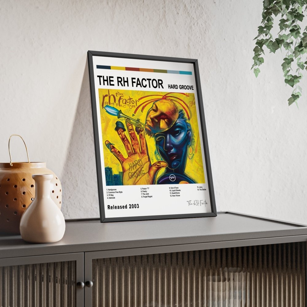 The RH Factor - Hard Groove Album Cover Poster - Poster Kingz - A5 (unframed) - White - 