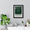 The Rose Bowl map print framed on a living room wall