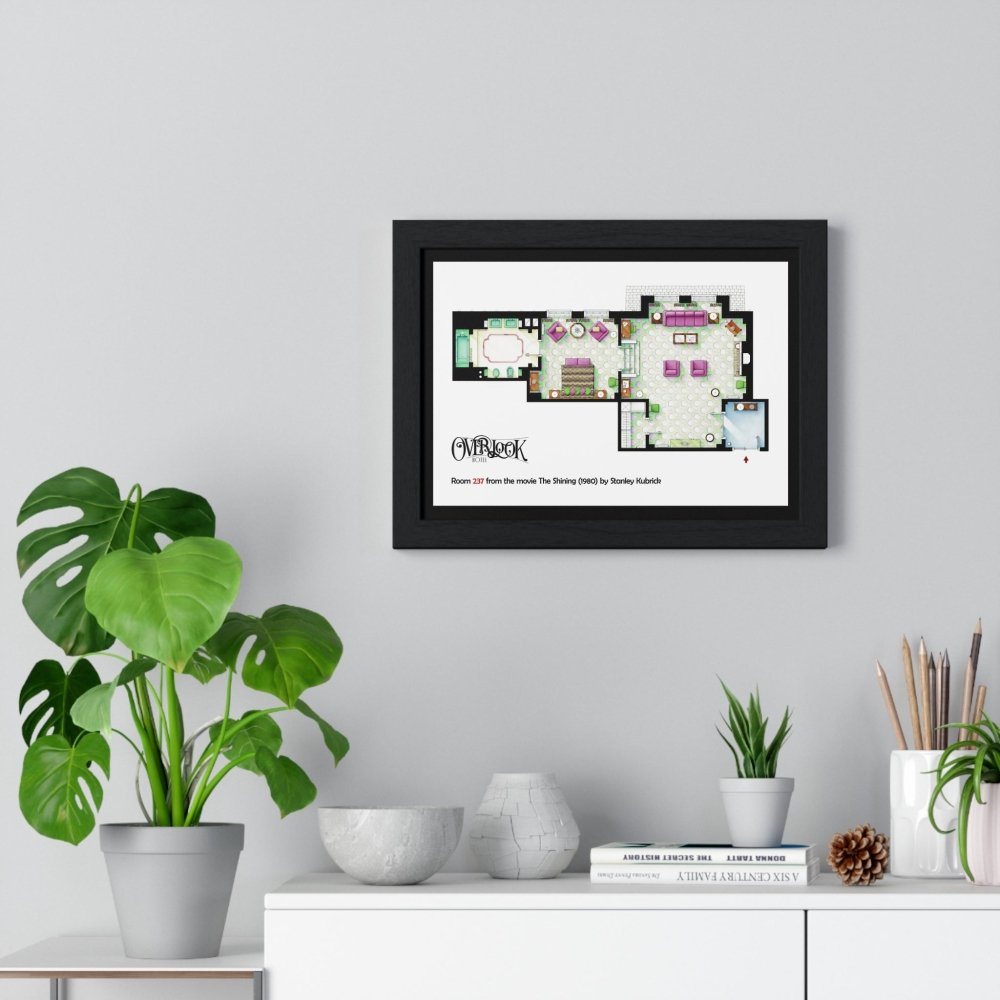 The Shining Overlook Hotel FloorPlan Poster - Iconic Movie Show Blueprint Art - Poster Kingz - A5 (Unframed) - 