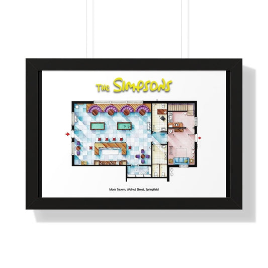 the simpsons moe's tavern TV Show Apartment Floor Plan - Poster Kingz