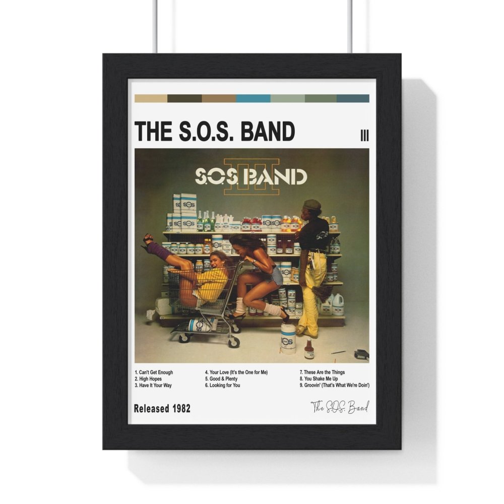 The S.O.S. Band - III Album Cover Poster - Poster Kingz - A5 (unframed) - White - 