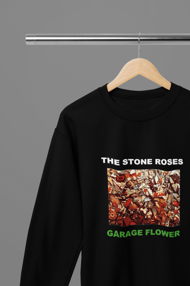 The Stone Roses Garage Flower T-Shirt/Sweatshirt - Poster Kingz - S - Sweatshirt - Black