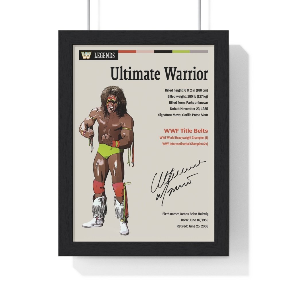 The Ultimate Warrior Wrestling Poster - Poster Kingz