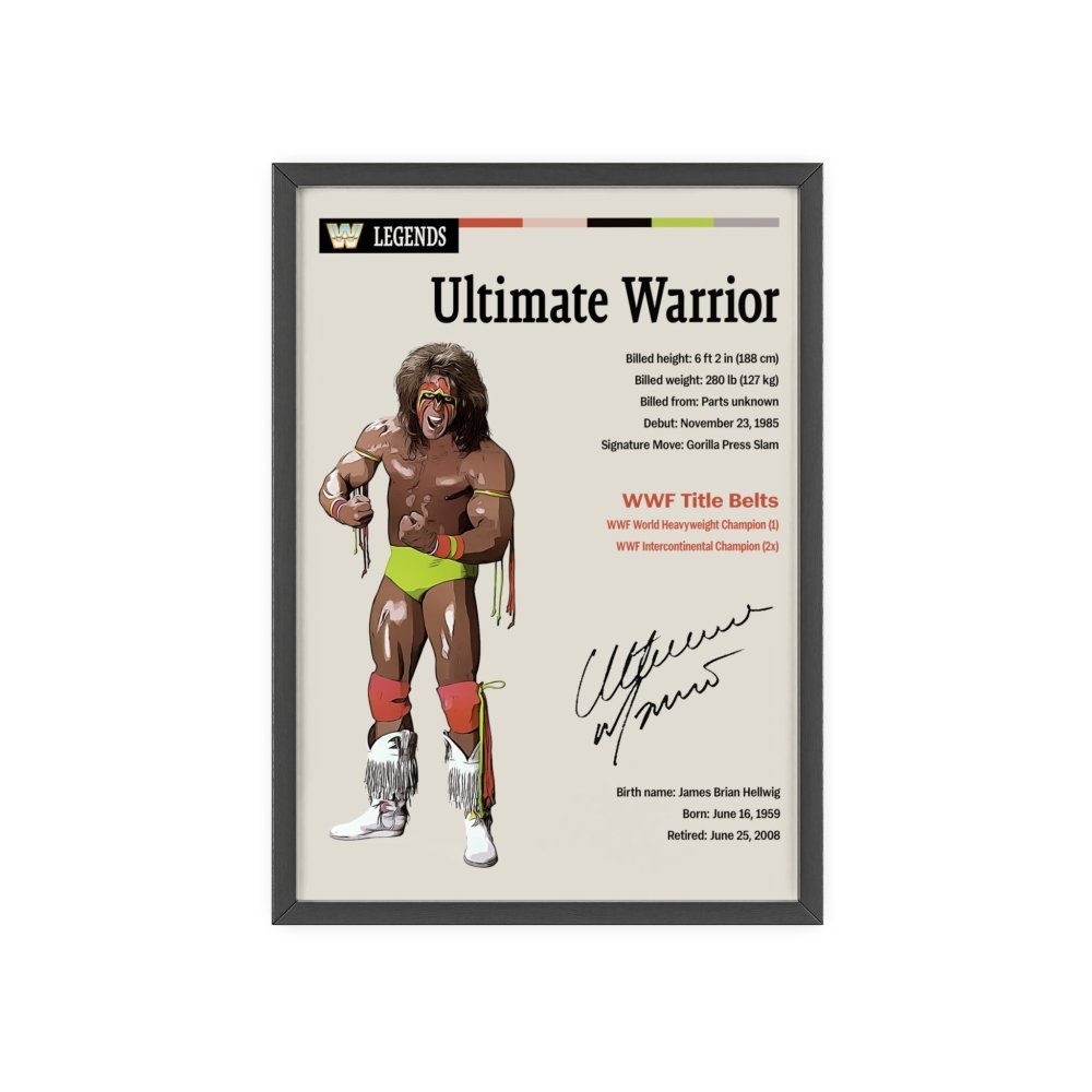 The Ultimate Warrior Wrestling Poster - Poster Kingz