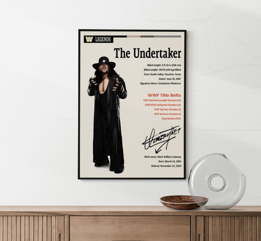 The Undertaker Wrestling Poster - Poster Kingz