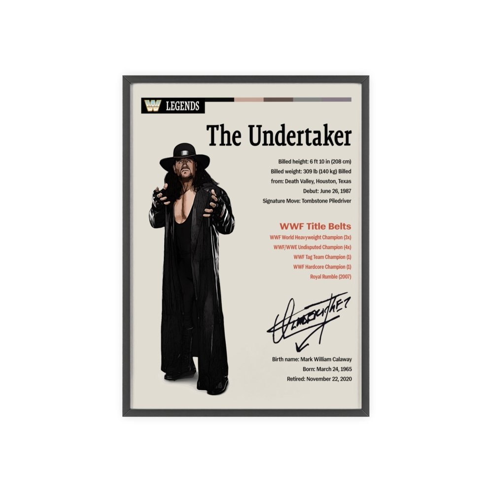 The Undertaker Wrestling Poster - Poster Kingz