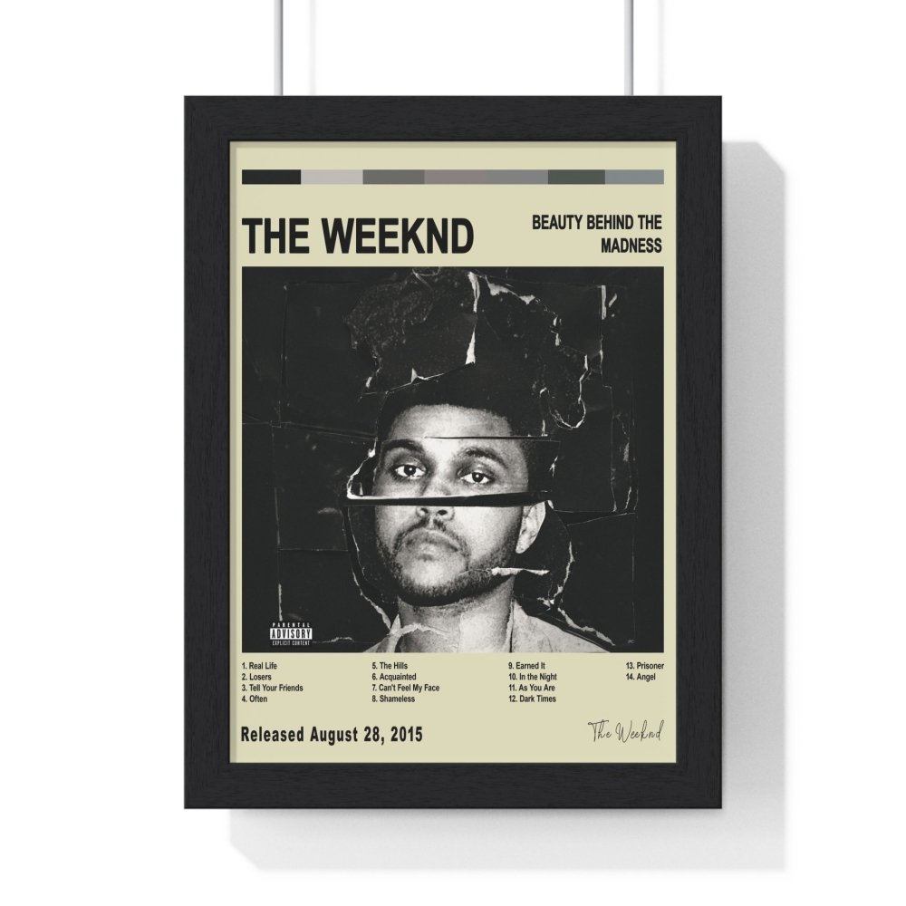 The Weeknd Album Cover Poster - Poster Kingz - A5 (unframed) - Vintage - Beauty Behind the Madness